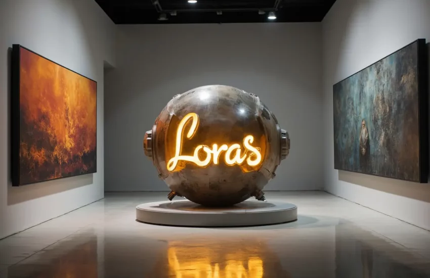 Museumaustellung von einem Metalobjekt mit der Name Lora